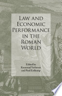 Law and Economic Performance in the Roman World /