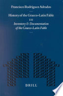 History of the Graeco-Latin fable /