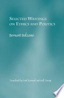 Selected writings on ethics and politics /
