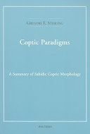 Coptic paradigms a summary of Sahidic Coptic morphology