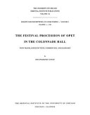 The Festival procession of Opet in the colonnade hall /