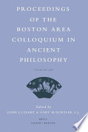 Proceedings of the Boston Area Colloquium in Ancient Philosophy 2006 .