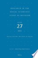 Research in the Social Scientific Study of Religion .