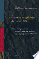 Les Douze Prophètes dans la LXX : protocoles et procédures dans la traduction grecque: stylistique, poétique et histoire /