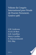 Volume du Congrès : Genève, 1965.