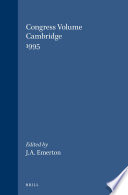 Congress volume : Cambridge, 1995 /