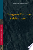 Congress volume : Leiden, 2004 /