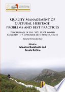 Quality management of cultural heritage : problems and best practices : proceedings of the XVII UISPP World Congress (1-7 September 2014, Burgos, Spain),