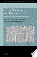 From document to history : epigraphic insights into the Greco-Roman world /