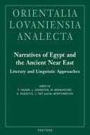 Narratives of Egypt and the Ancient Near East : literary and linguistic approaches /
