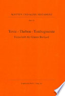 Texte, Theben, Tonfragmente : Festschrift für Günter Burkard /