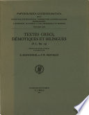 Textes grecs, démotiques et bilingues : P.L. Bat. 19 /
