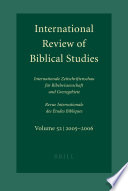 International review of biblical studies.