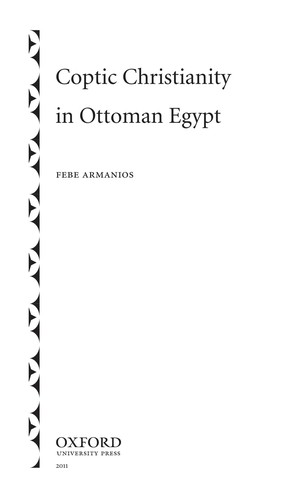 Coptic Christianity in Ottoman Egypt /