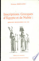 Inscriptions grecques d'Egypte et de Nubie : répertoire bibliographique des OGIS /