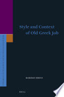 Style and context of old Greek Job /