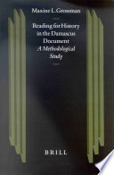 Reading for history in the Damascus document : a methodological study /