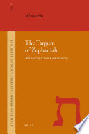 The targum of Zephaniah  : manuscripts and commentary /