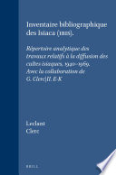 Inventaire bibliographique des Isiaca (IBIS). Répertoire analytique des travaux relatifs à la diffusion des cultes isiaques, 1940-1969 /