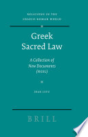 Greek sacred law : a collection of new documents (NGSL) /