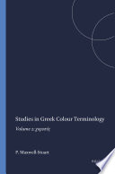 Studies in Greek colour terminology /