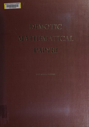 Demotic mathematical papyri /