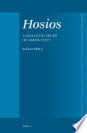 Hosios : a semantic study of Greek piety /