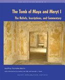 The tomb of Maya and Meryt. 1 The reliefs, inscriptions, and commentary /